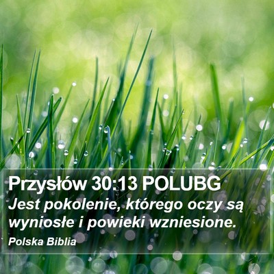 Przysłów 30:13 POLUBG Bible Verse Image