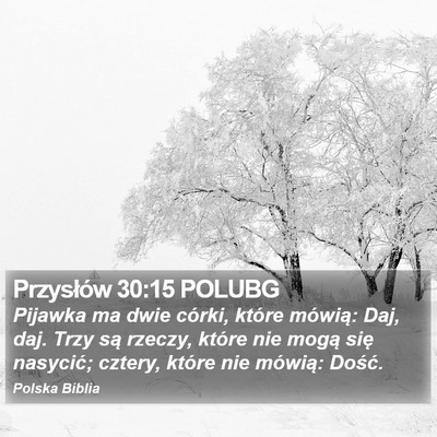 Przysłów 30:15 POLUBG Bible Verse Image