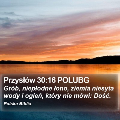 Przysłów 30:16 POLUBG Bible Verse Image