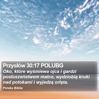 Przysłów 30:17 POLUBG Bible Verse Image