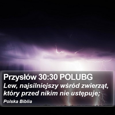 Przysłów 30:30 POLUBG Bible Verse Image