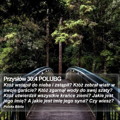 Przysłów 30:4 POLUBG Bible Verse Image