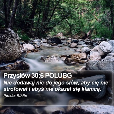 Przysłów 30:6 POLUBG Bible Verse Image