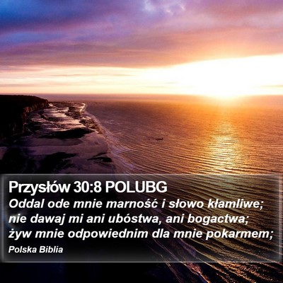 Przysłów 30:8 POLUBG Bible Verse Image