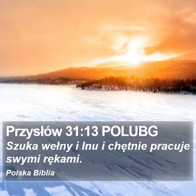 Przysłów 31:13 POLUBG Bible Verse Image