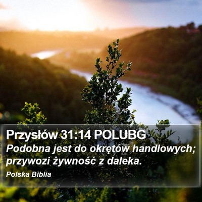 Przysłów 31:14 POLUBG Bible Verse Image