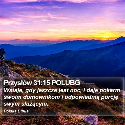 Przysłów 31:15 POLUBG Bible Verse Image