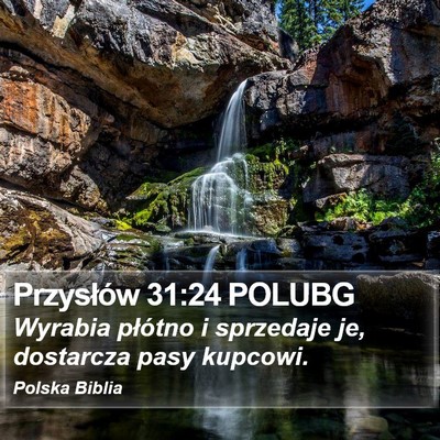 Przysłów 31:24 POLUBG Bible Verse Image