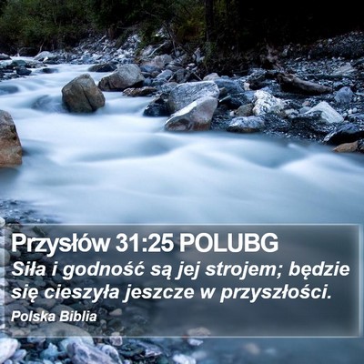 Przysłów 31:25 POLUBG Bible Verse Image