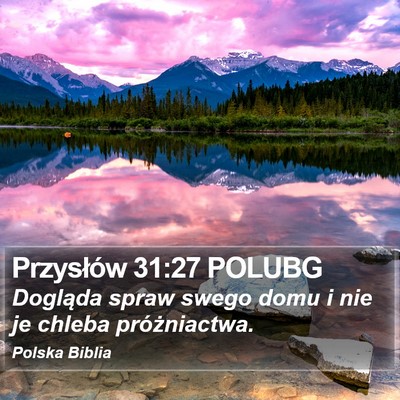 Przysłów 31:27 POLUBG Bible Verse Image