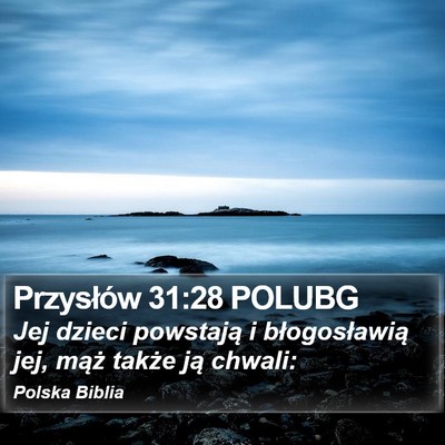 Przysłów 31:28 POLUBG Bible Verse Image