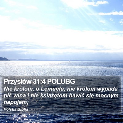 Przysłów 31:4 POLUBG Bible Verse Image