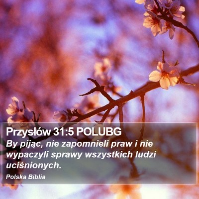Przysłów 31:5 POLUBG Bible Verse Image
