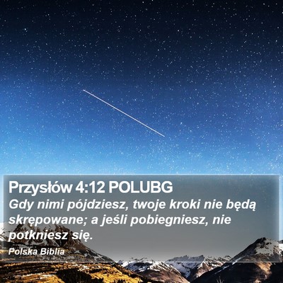 Przysłów 4:12 POLUBG Bible Verse Image