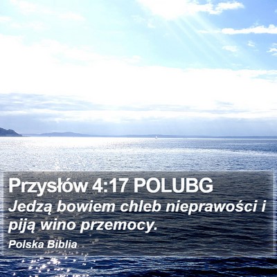 Przysłów 4:17 POLUBG Bible Verse Image