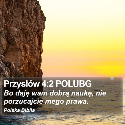 Przysłów 4:2 POLUBG Bible Verse Image