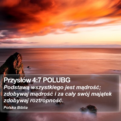 Przysłów 4:7 POLUBG Bible Verse Image