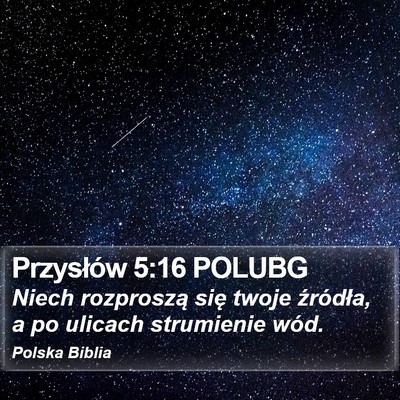 Przysłów 5:16 POLUBG Bible Verse Image