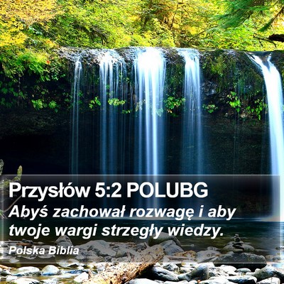 Przysłów 5:2 POLUBG Bible Verse Image