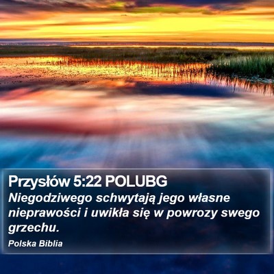 Przysłów 5:22 POLUBG Bible Verse Image