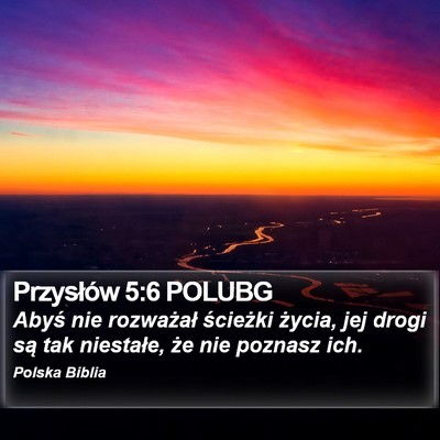 Przysłów 5:6 POLUBG Bible Verse Image