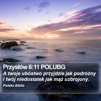Przysłów 6:11 POLUBG Bible Verse Image