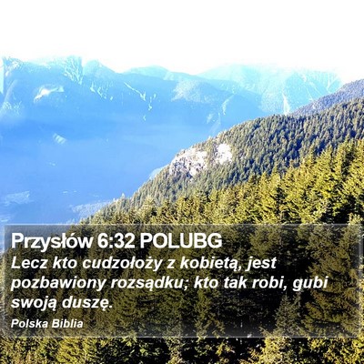 Przysłów 6:32 POLUBG Bible Verse Image