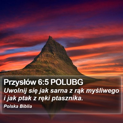 Przysłów 6:5 POLUBG Bible Verse Image