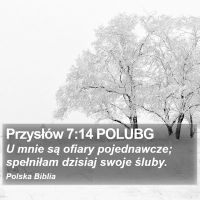 Przysłów 7:14 POLUBG Bible Verse Image