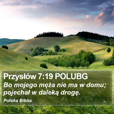 Przysłów 7:19 POLUBG Bible Verse Image