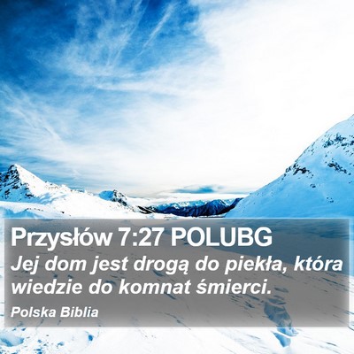 Przysłów 7:27 POLUBG Bible Verse Image