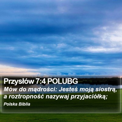 Przysłów 7:4 POLUBG Bible Verse Image