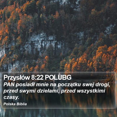 Przysłów 8:22 POLUBG Bible Verse Image