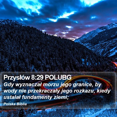 Przysłów 8:29 POLUBG Bible Verse Image