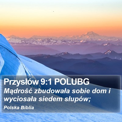 Przysłów 9:1 POLUBG Bible Verse Image