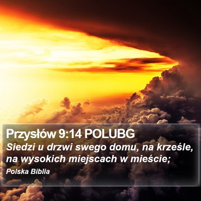 Przysłów 9:14 POLUBG Bible Verse Image
