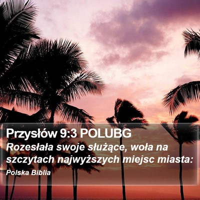 Przysłów 9:3 POLUBG Bible Verse Image
