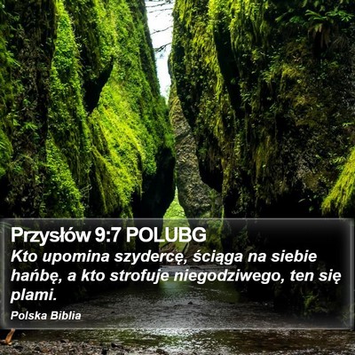 Przysłów 9:7 POLUBG Bible Verse Image