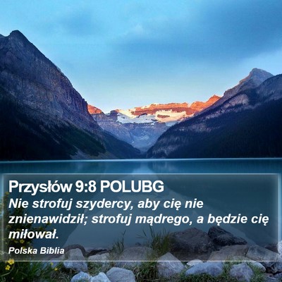 Przysłów 9:8 POLUBG Bible Verse Image