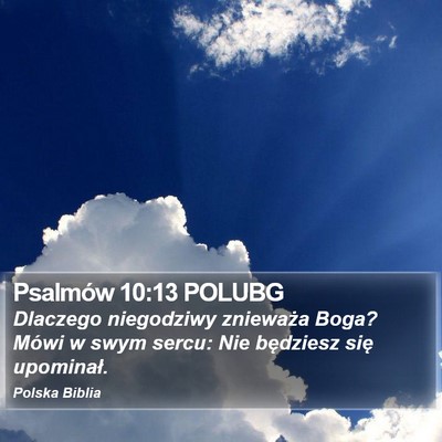 Psalmów 10:13 POLUBG Bible Verse Image