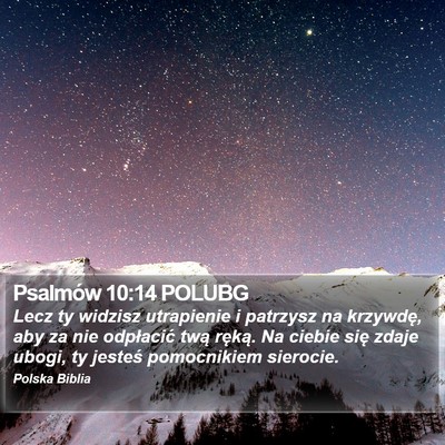 Psalmów 10:14 POLUBG Bible Verse Image