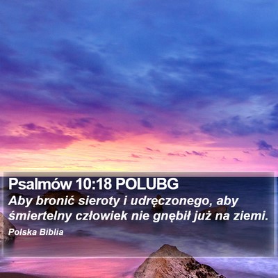 Psalmów 10:18 POLUBG Bible Verse Image