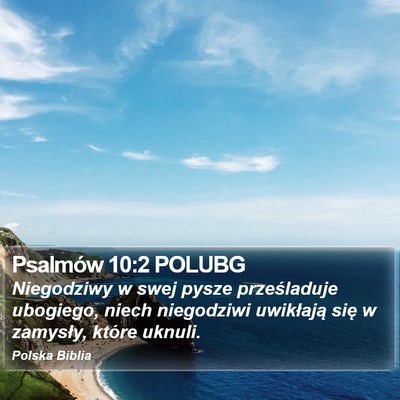 Psalmów 10:2 POLUBG Bible Verse Image