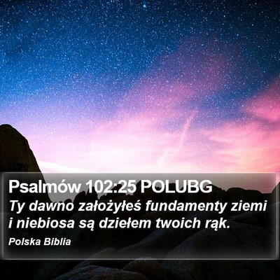Psalmów 102:25 POLUBG Bible Verse Image