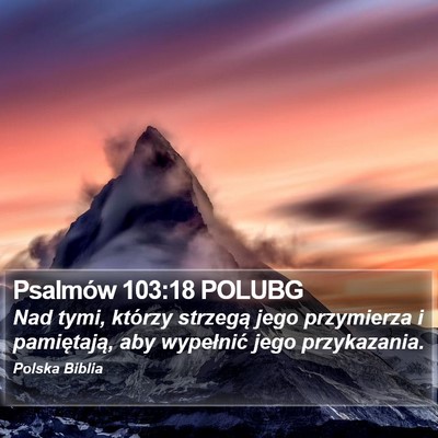 Psalmów 103:18 POLUBG Bible Verse Image