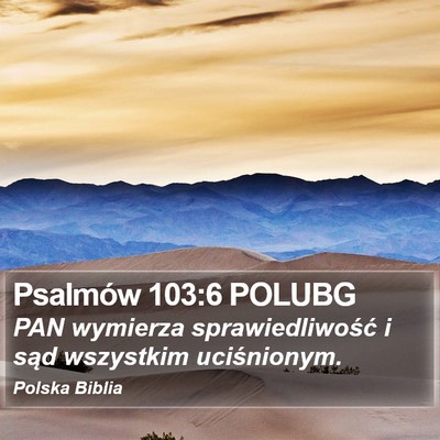 Psalmów 103:6 POLUBG Bible Verse Image