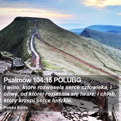 Psalmów 104:15 POLUBG Bible Verse Image