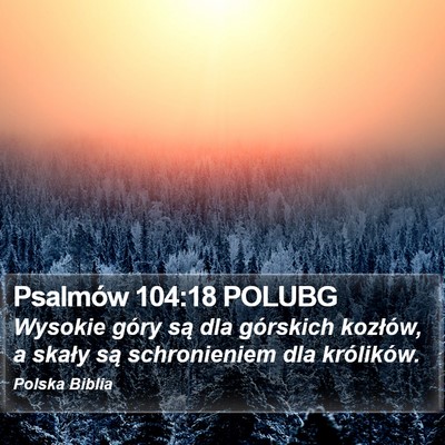 Psalmów 104:18 POLUBG Bible Verse Image