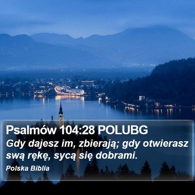 Psalmów 104:28 POLUBG Bible Verse Image