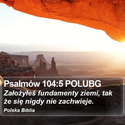 Psalmów 104:5 POLUBG Bible Verse Image